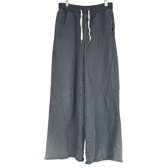 AERIE Soft Landing Wide-Leg Trouser Sweats in Smoked Gray Size S - Picture 1 of 8